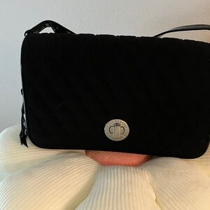 Vera Bradley Elegant Black Quilted Crossbody Bag